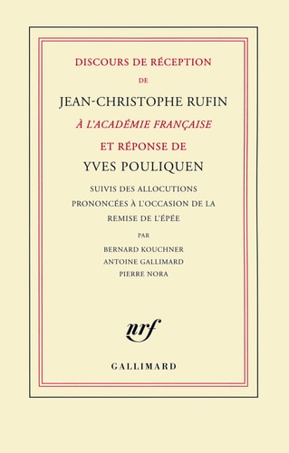 DISCOURS DE RECEPTION A L'ACADEMIE FRANCAISES ET REPONSE DE, de Jean-Christophe Rufin | portada del libro