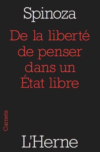 E LA LIBERTE DE PENSER DANS UN ETAT LIB, de Baruch de Spinoza | portada del libro