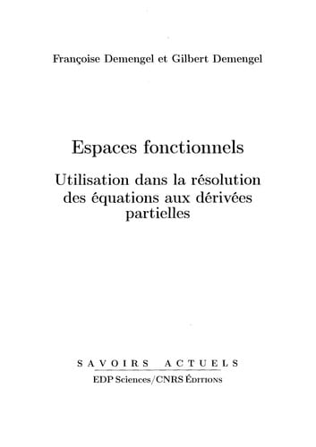 ESPACES FONCTIONNELS, de DEMENGEL GILBER | portada del libro