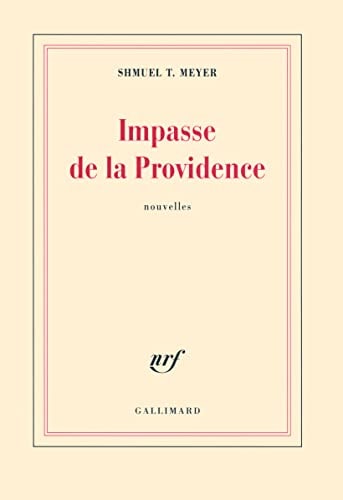 IMPASSE DE LA PROVIDENCE/JOURS DE FETE, de Shmuel T. Meyer | portada del libro