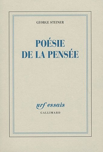 POESIE DE LA PENSEE, de George Steiner | portada del libro