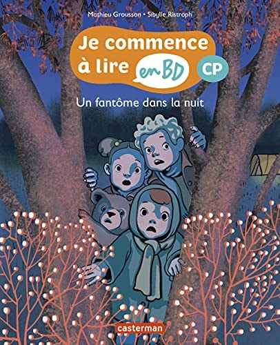 JE COMMENCE A LIRE EN BD -10- UN FANTOME DANS LA NUIT CP, de Mathieu Grousson | portada del libro