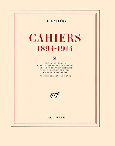 CAHIERS 1894 1914 VALE T12, de Paul Valéry | portada del libro