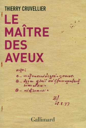 MAITRE DES AVEUX, de Thierry Cruvellier | portada del libro