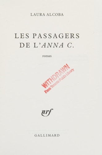 LES PASSAGERS DE L'ANNA C., de Laura Alcoba | portada del libro