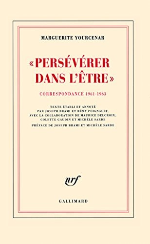 PERSEVERER DANS L'ETRE, de Marguerite Yourcenar | portada del libro