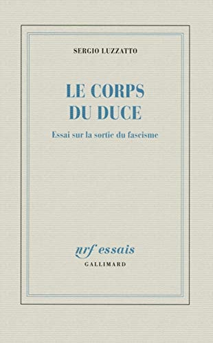 LE CORPS DU DUCE, de Sergio Luzzatto | portada del libro