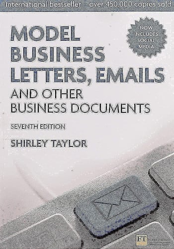 MODEL BUSINESS LETTERS, E-MAILS AND OTHER BUSINESS DOCUMENTS, de TAYLOR | portada del libro