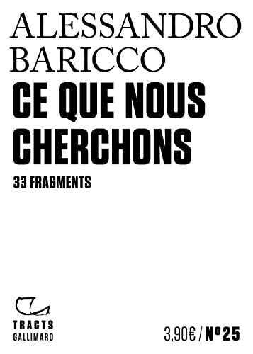CE QUE NOUS CHERCHONS, de Alessandro Baricco | portada del libro