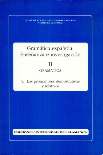 Los pronombres demostrativos y relativos, de De Kock | portada del libro