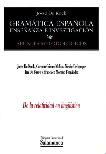 De la relatividad en lingüística, de De Kock | portada del libro