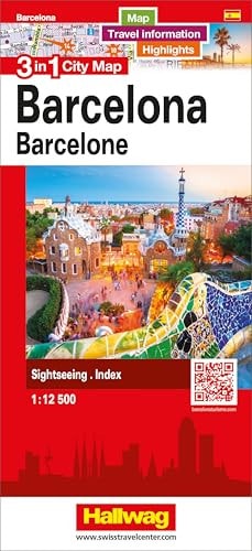 BARCELONA 3IN1 CITY MAP, de Hallwag Kummerly Frey AG | portada del libro