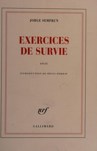 EXERCICES DE SURVIE, de Jorge Semprún | portada del libro