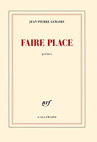 FAIRE PLACE, de Jean-Pierre Lemaire | portada del libro