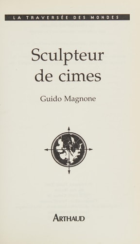 SCULPTEUR DE CIMES, de Guido Magnone | portada del libro