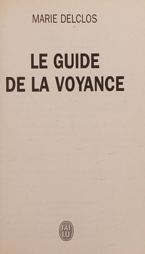 UIDE DE LA VOYANCE, de Marie Delclos | portada del libro