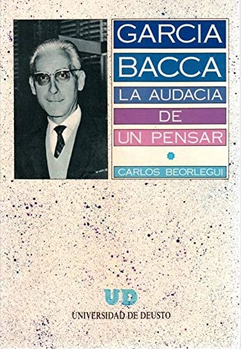 Garc¡a Bacca. La audacia de un pensar, de Beorlegui | portada del libro