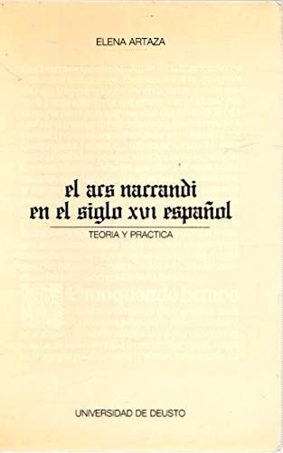 El Ars Narrandi en el siglo xvi espa?ol, de Artaza | portada del libro