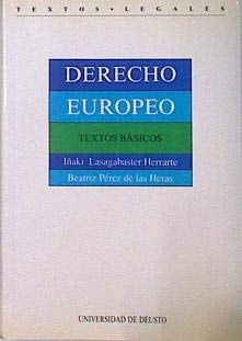 Derecho Europeo. Textos básicos, de Lasagabaster | portada del libro