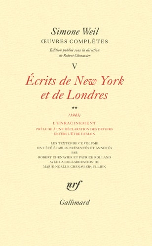 OEUVRES COMPLETES T5-2, de Simone Weil | portada del libro