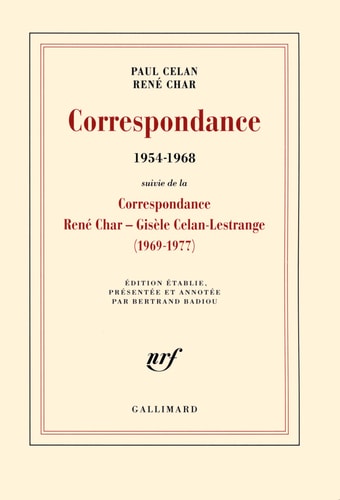 CORRESPONDANCE 1954-1968, de Paul Celan | portada del libro