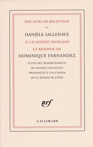 DISCOURS DE RECEPTION DE D, de Danièle Sallenave | portada del libro