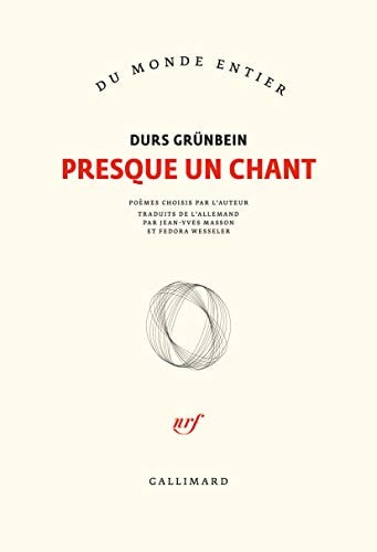 PRESQUE UN CHANT, de Durs Grünbein | portada del libro