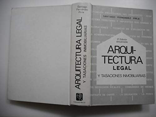 Arquitectura legal y tasaciones inmobiliarias, de FERNANDEZ PIRLA | portada del libro