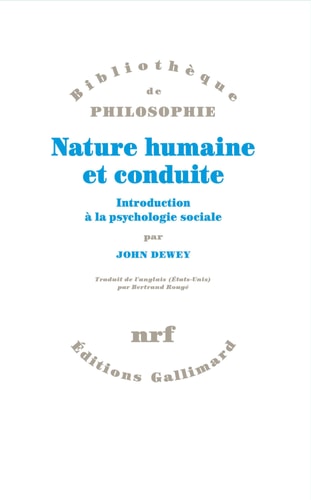 NATURE HUMAINE ET CONDUITE, de John Dewey | portada del libro