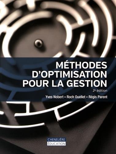 METHODES D'OPTIMISATION DE LA GESTION, de Yves Nobert | portada del libro