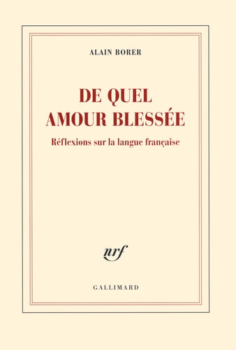 DE QUEL AMOUR BLESSEE, de Alain Borer | portada del libro
