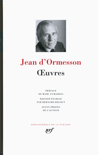 OEUVRES T1, de JEAN D ORMESSON | portada del libro