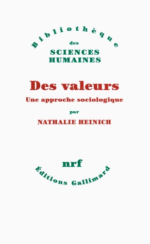 DES VALEURS, de Nathalie Heinich | portada del libro