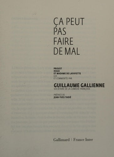 CA PEUT PAS FAIRE DE MAL VOL 1 LE ROMAN LIVRE-CD, de Marcel Proust | portada del libro