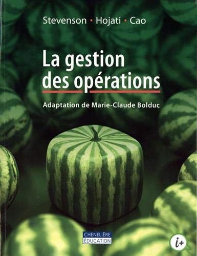 LA GESTION DES OPERATIONS, de William J. Stevenson | portada del libro