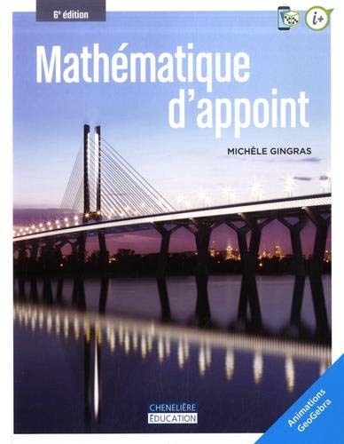 MATHEMATIQUE D'APPOINT, de Michèle Gingras | portada del libro