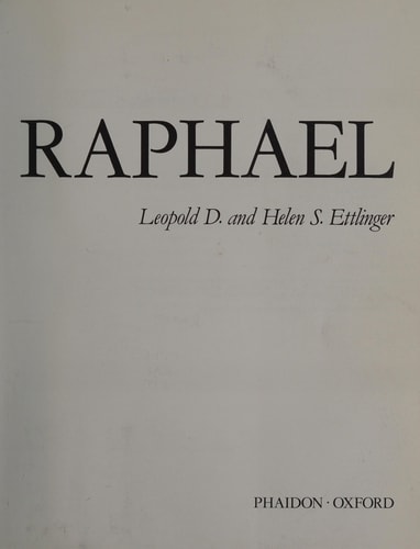 RAPHAEL, de Ettinger | portada del libro