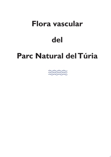 Flora vascular del Parc Natural del Túria, de Peña Rivera | portada del libro