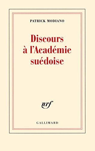 DISCOURS A L'ACADEMIE SUEDOISE, de Patrick Modiano | portada del libro