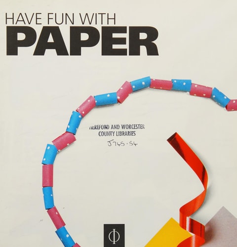 HAVE FUN WITH PAPER, de José María Parramón | portada del libro