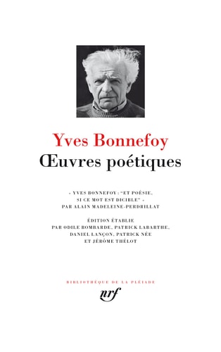 OEUVRES POETIQUES, de Yves Bonnefoy | portada del libro