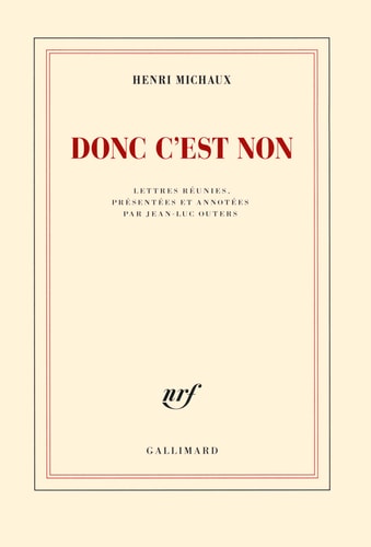 DONC C'EST NON, de Henri Michaux | portada del libro