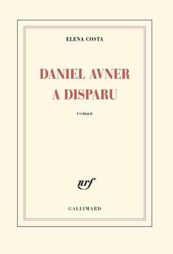 DANIEL AVNER A DISPARU, de Elena Costa | portada del libro