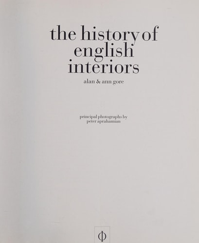 ENGLISH INTERIORS, HISTORY OF (T. BLANDA), de Anne Gore | portada del libro