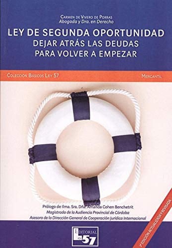 LEY SEGUNDA OPORTUNIDAD DEJAR ATRAS DEUDAS VOLVER A EMPEZAR, de José Luis Arjona Guajardo Fajardo | portada del libro