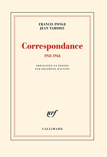 CORRESPONDANCE 1941-1944, de Francis Ponge | portada del libro