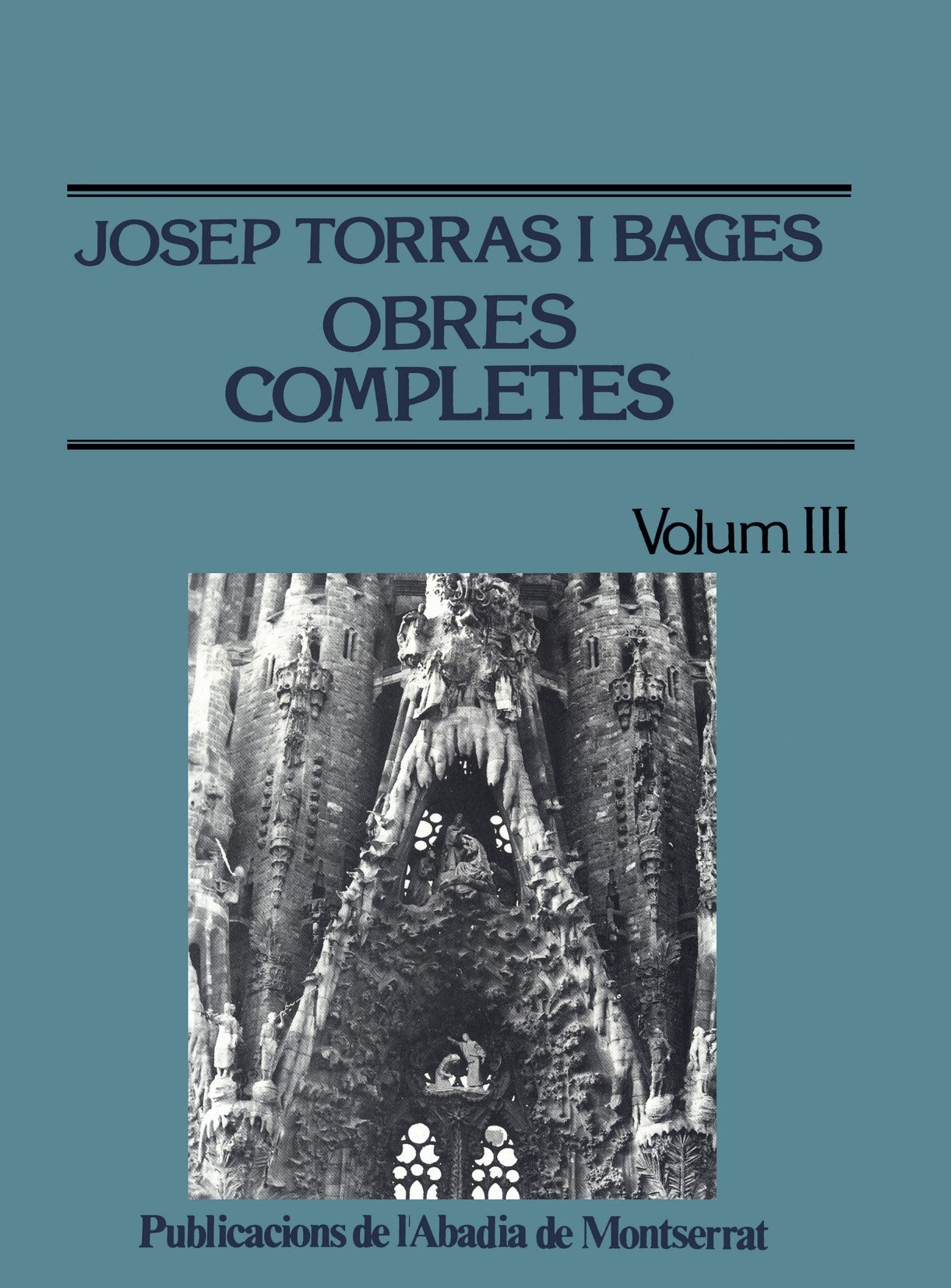 Obres completes de Josep Torras i Bages, Volum III, de Torras i Bages | portada del libro