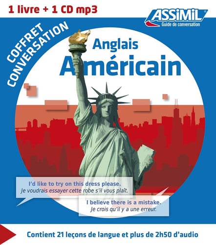 COFFRET CONVERSATION ANGLAIS AMERICAIN : 1 LIVRE + 1 CD MP3, de  | portada del libro