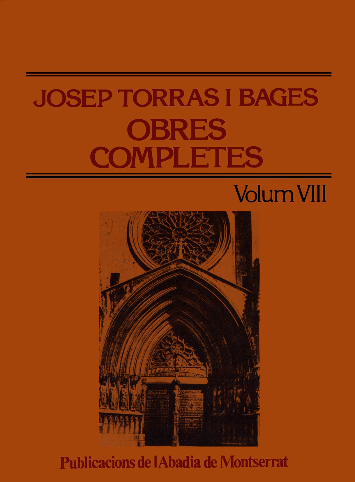 Obres completes de Josep Torras i Bages, Volum VIII, de Torras i Bages | portada del libro