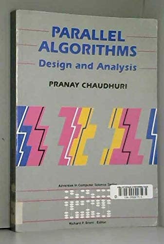 PARALLEL ALGORITHMS DES.ANAL., de CHAUDHURI | portada del libro
